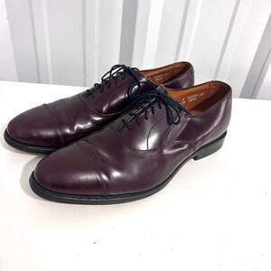 Allen Edmonds Park Avenue Mens 10.5 D Burgundy Leather Cap Toe Oxford Shoes 5675